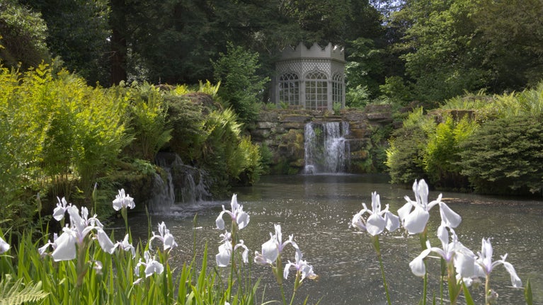 Gothic Summer House on the Long Walk at Woolbeding Gardens, West Sussex